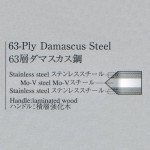 Kataoka 63-Layer Damascus Steel Gyuto Knife 210mm