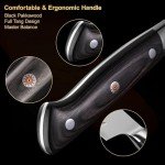 kanngou Chef Knife, Japanese Black Forged Knife Kitchen Knife with High Carbon Stainless Steel and Full Tang Pakkawood Handle, Christmas Gift with Premium Box (8.27 Inch Kiritsuke Knife)