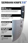 Dalstrong 7.5-Inch Serbian Chef Knife - Gladiator Series