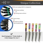 Unique 6-Inch Damascus Chef Knife with Petty Handle