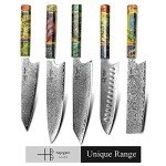 Unique 6-Inch Damascus Chef Knife with Petty Handle