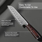 SANDWILY 7-Inch Japanese Santoku Chef Knife