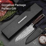 SANDWILY 7-Inch Japanese Santoku Chef Knife