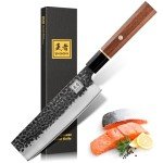 ENOKING 7-Inch Hand Forged Nakiri Chef Knife