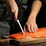 HENWAFX Sashimi Knife with Wooden Handle