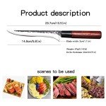HENWAFX Sashimi Knife with Wooden Handle