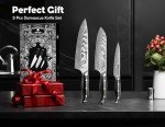 3-Piece VG10 Damascus Japanese Knife Set