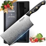 Huusk 7-inch VG10 Damascus Cleaver Knife