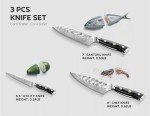 3-Piece VG10 Japanese Chef Knife Set