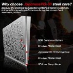 Huusk 7-inch VG10 Damascus Cleaver Knife