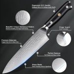 Damascus Japanese Chef Knife - 8 Inch VG-10