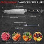 Damascus Japanese Chef Knife - 8 Inch VG-10