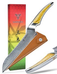 8-Inch Japanese Serrated Bread Knife in Yellow