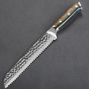 8-Inch Hammered VG10 Damascus Bread Knife