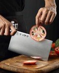 HEZHEN 8” Japanese Cleaver Knife with Padauk Handle