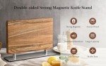 Magnetic Knife Block with Acacia Wood Base