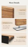 Magnetic Knife Block with Acacia Wood Base