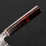 Custom Japanese Damascus Gyuto Knife with Wood Handle