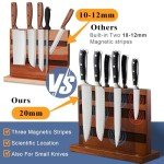 ENOKING Magnetic Knife Holder - Universal Acacia Block