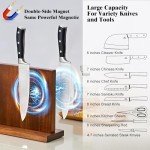 ENOKING Magnetic Knife Holder - Universal Acacia Block