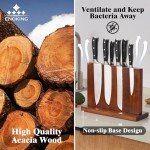 ENOKING Magnetic Knife Holder - Universal Acacia Block