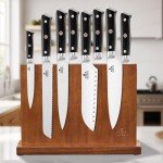 ENOKING Magnetic Knife Holder - Universal Acacia Block