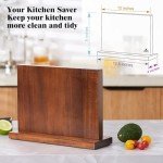 ENOKING Magnetic Knife Holder - Universal Acacia Block