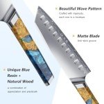 FINTISO 7-Inch Santoku Knife - Ultra Sharp & Durable