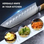 FINTISO 7-Inch Santoku Knife - Ultra Sharp & Durable