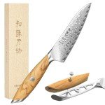 HEZHEN 5.3 Inch Damascus Steel Utility Knife