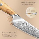 HEZHEN 5.3 Inch Damascus Steel Utility Knife