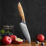 HEZHEN 5.3 Inch Damascus Steel Utility Knife