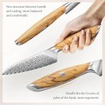 HEZHEN 5.3 Inch Damascus Steel Utility Knife