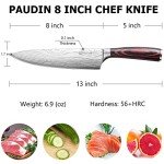 PAUDIN Professional Chef Knife with Wooden Handle