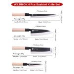 WILDMOK Precision Japanese Knife Set of 4