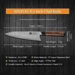 XINZUO 8.5" Kiritsuke Chef Knife with Handle