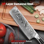 Sunnecko 7-Inch VG-10 Damascus Cleaver Knife