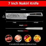 Sunnecko 7-Inch VG-10 Damascus Cleaver Knife