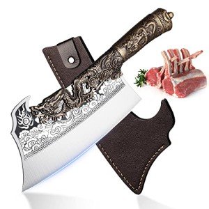 ROCOCO Heavy-Duty Dragon Butcher Cleaver Knife