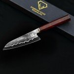 Custom Japanese San Mai Chef Knife - Rosewood Handle