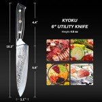 KYOKU Daimyo 6" VG10 Damascus Utility Knife