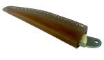 Damascus Kiridashi Knife with Leather Sheath