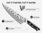 ASETY 8-Inch Damascus Chef Knife with Sheath