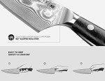ASETY 8-Inch Damascus Chef Knife with Sheath