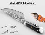 ASETY 8-Inch Damascus Chef Knife with Sheath