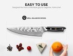 ASETY 8-Inch Damascus Chef Knife with Sheath