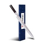 Sumteene 12.3” Yanagiba Sushi Knife with Wood Handle