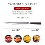 Sumteene 12.3” Yanagiba Sushi Knife with Wood Handle
