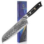Sunnecko 7-Inch Damascus Santoku Chef Knife