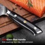 Sunnecko 7-Inch Damascus Santoku Chef Knife
